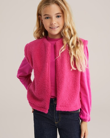 Gilet WE Fashion en rose : devant