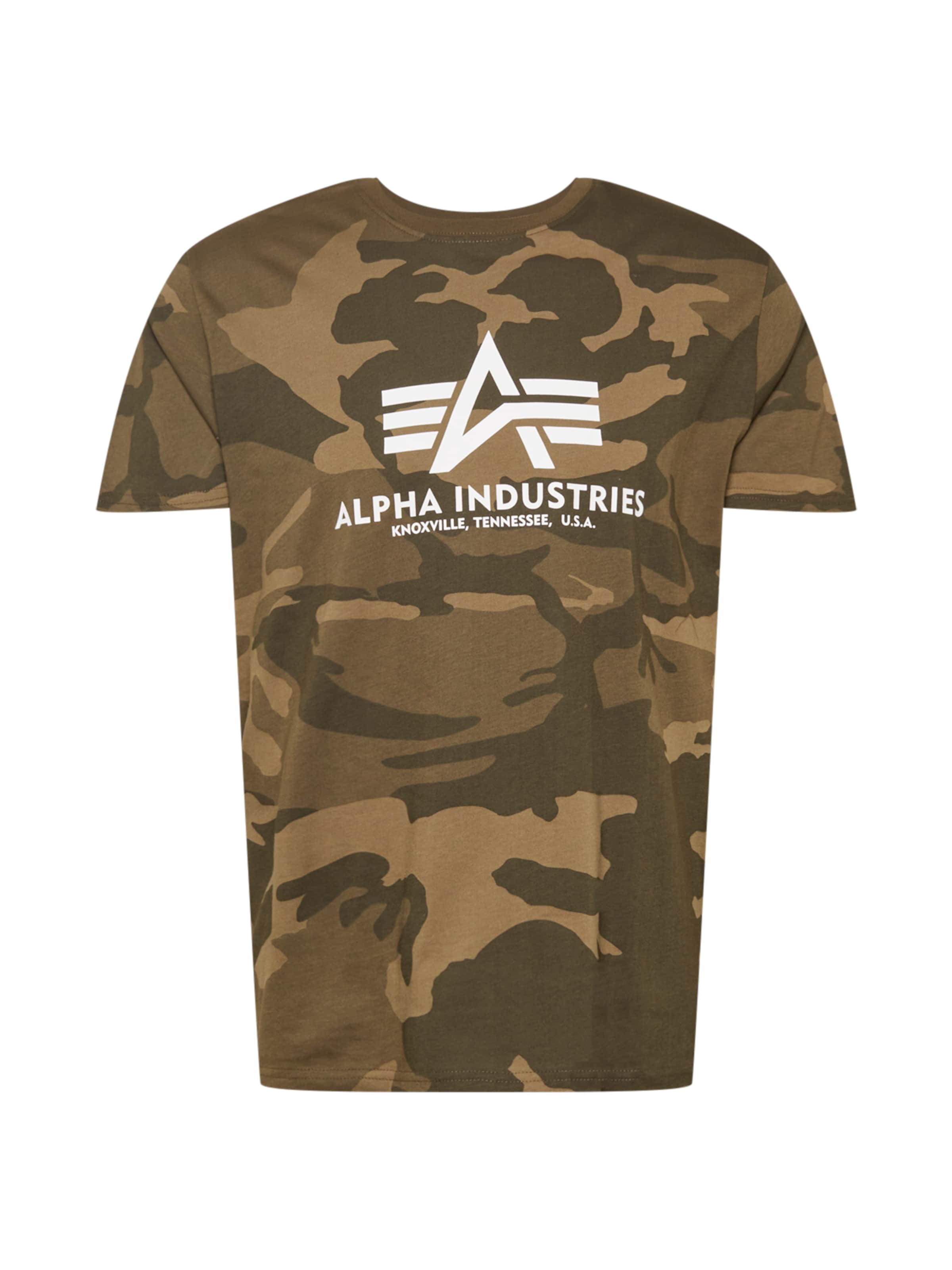 Männer Große Größen ALPHA INDUSTRIES T-Shirt in Khaki, Oliv - DL19766 Männer Große Größen ALPHA INDUSTRIES T-Shirt in Khaki, Oliv - DL19766