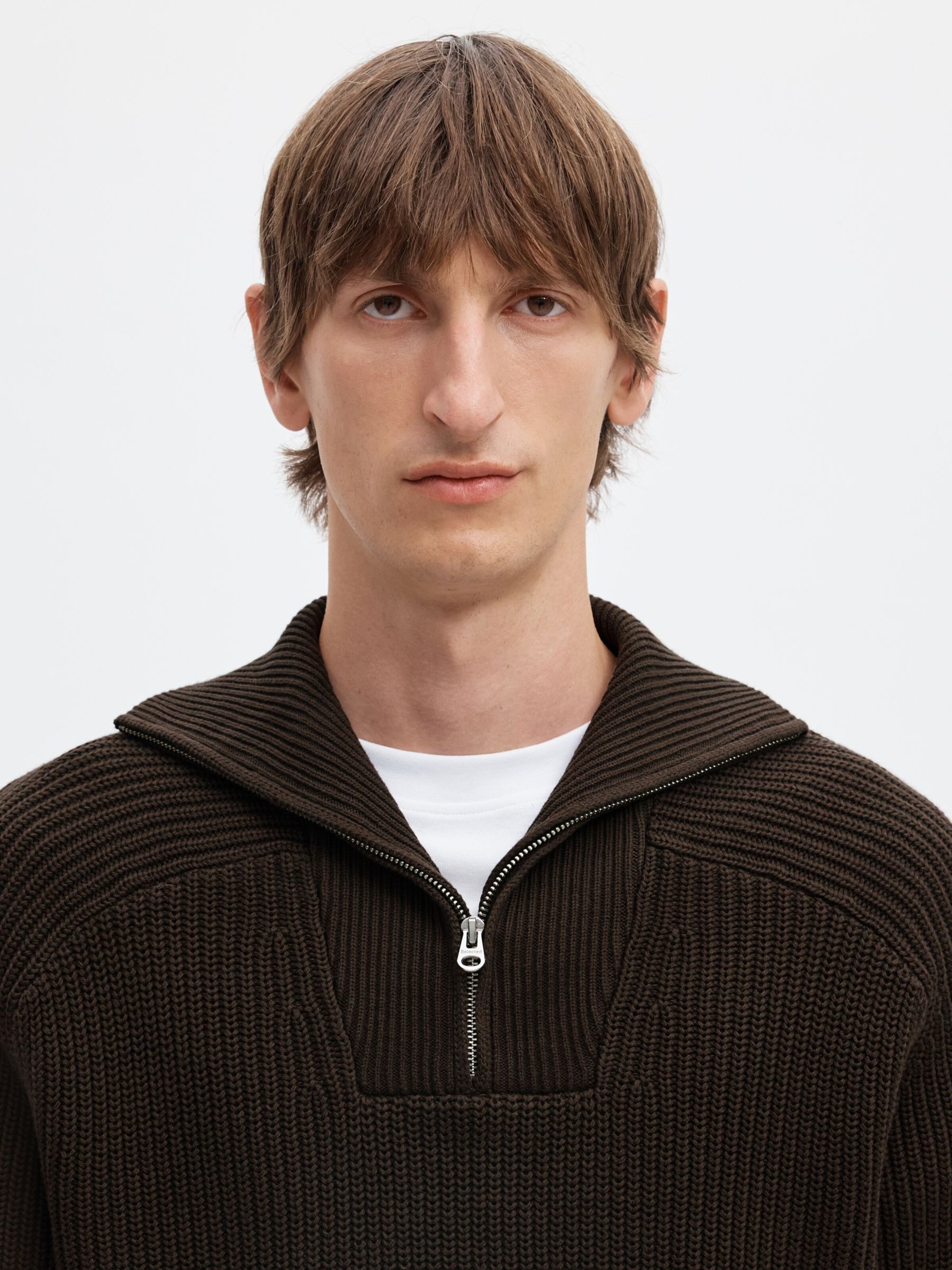 SELECTED Pullover i brun