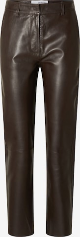 Pantalon SELECTED FEMME en marron : devant