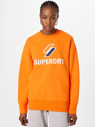 Superdry Суичър в оранжево: отпред