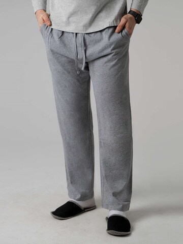 PANTONECLO Pajamas long 'Pantoneclo Men’s Night Wear Long Set' in Grey