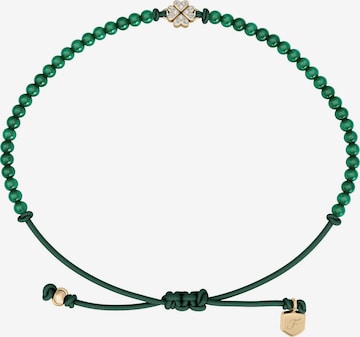 FOSSIL Fossil Damen-Armband Kunststoff, Textil, Metall Glasstein ' ' in Grün: Vorderseite