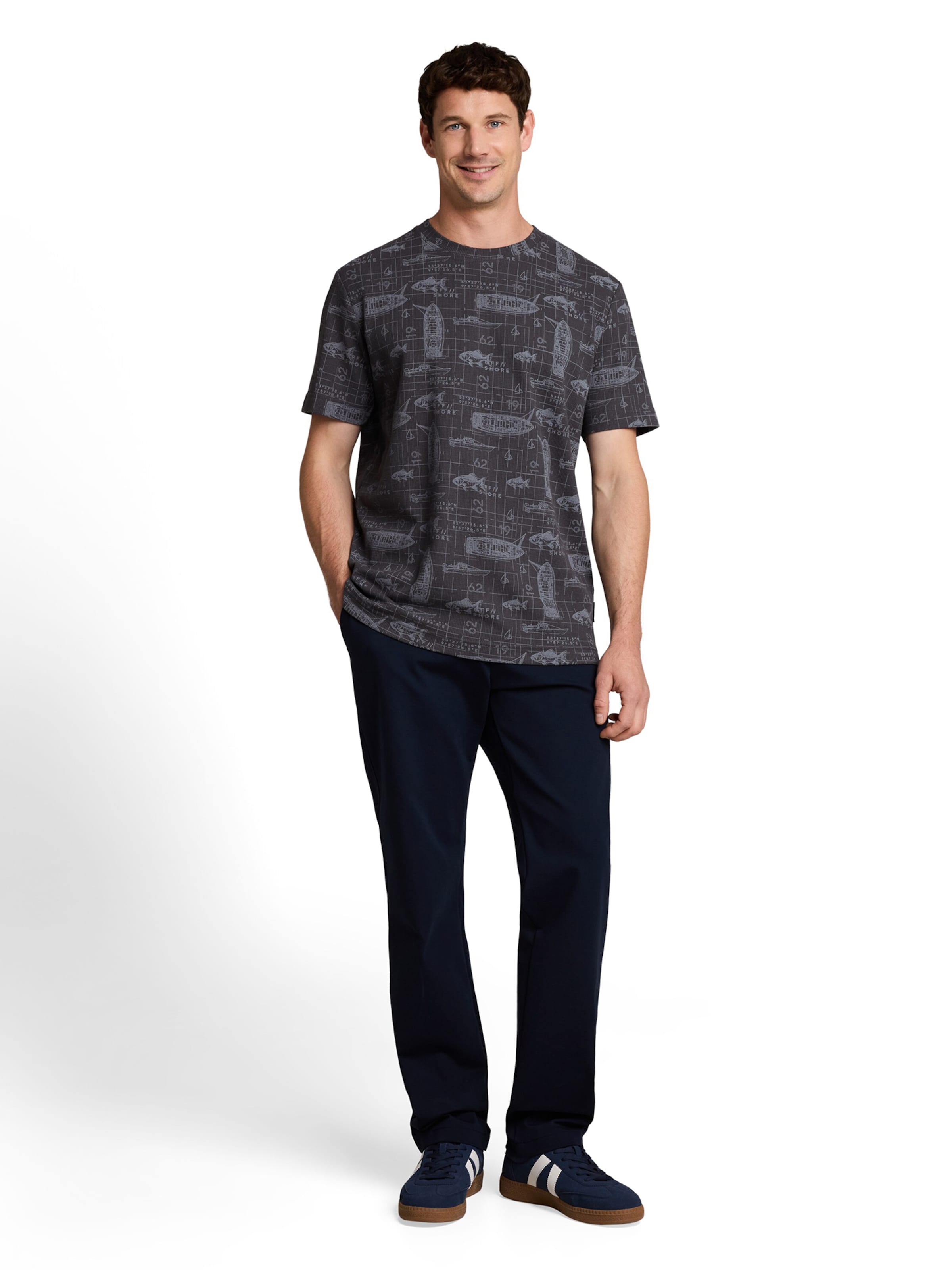 TOM TAILOR T-Shirt in Grau