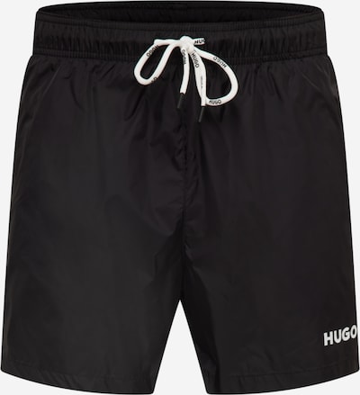 HUGO Shorts de bain 'Haiti' en noir / blanc, Vue avec produit