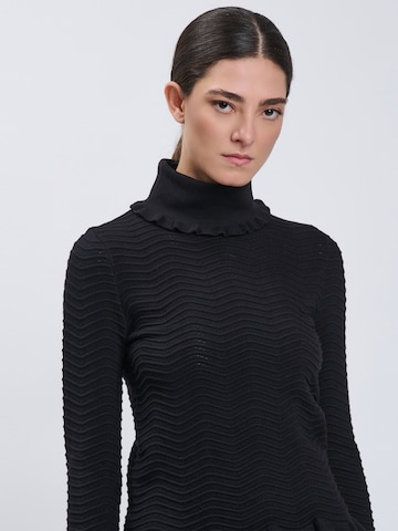 Influencer Pullover in Schwarz