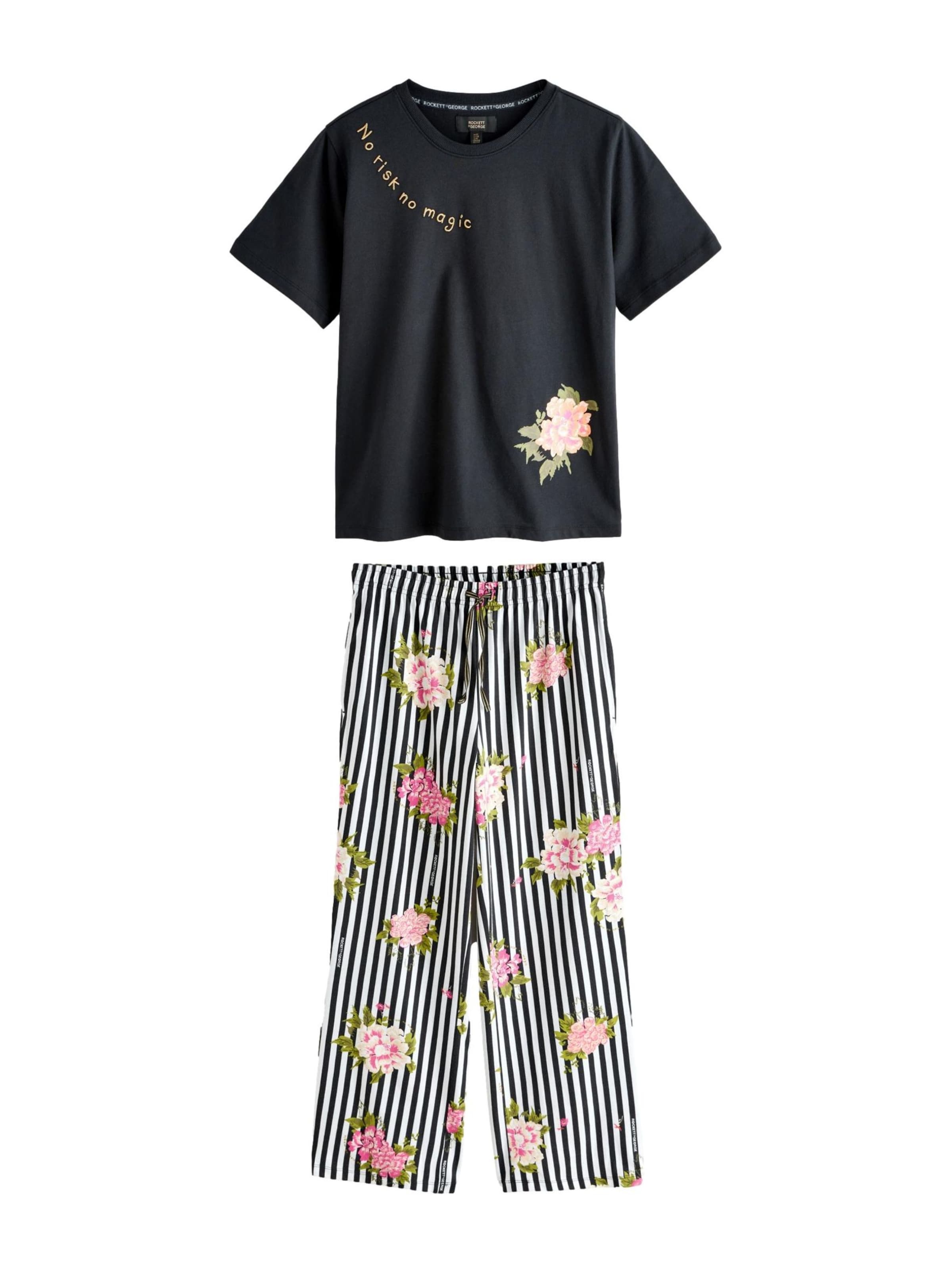 Pyjama Rockett St George en noir : devant