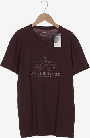 ALPHA INDUSTRIES T-Shirt L in Rot: predná strana