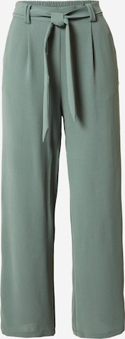ABOUT YOU Wide leg Pleat-Front Pants 'Liane' in Green: front