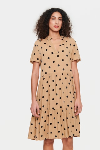 SAINT TROPEZ Shirt Dress 'Eda' in Brown: front