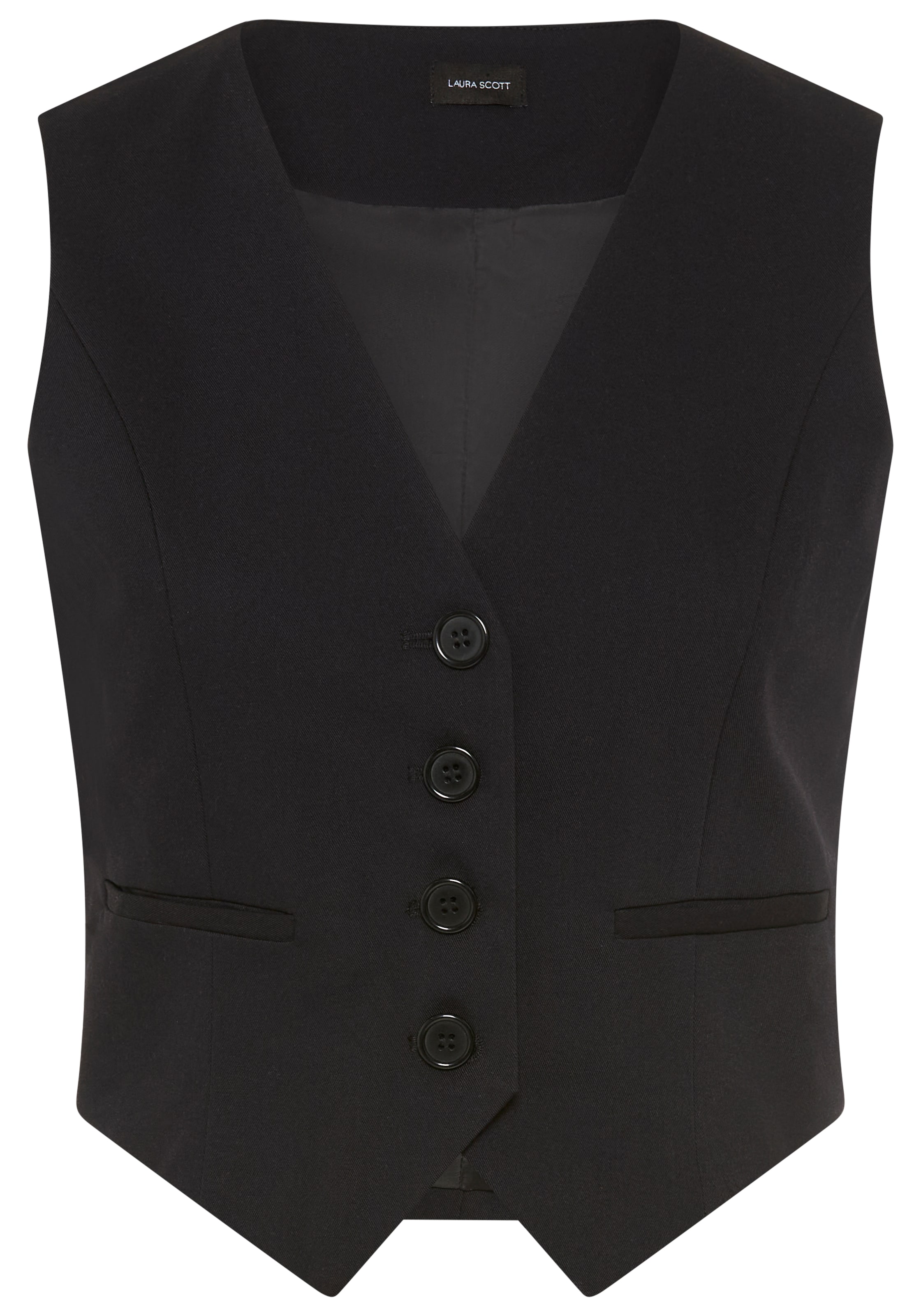 LAURA SCOTT Vest in Black: front