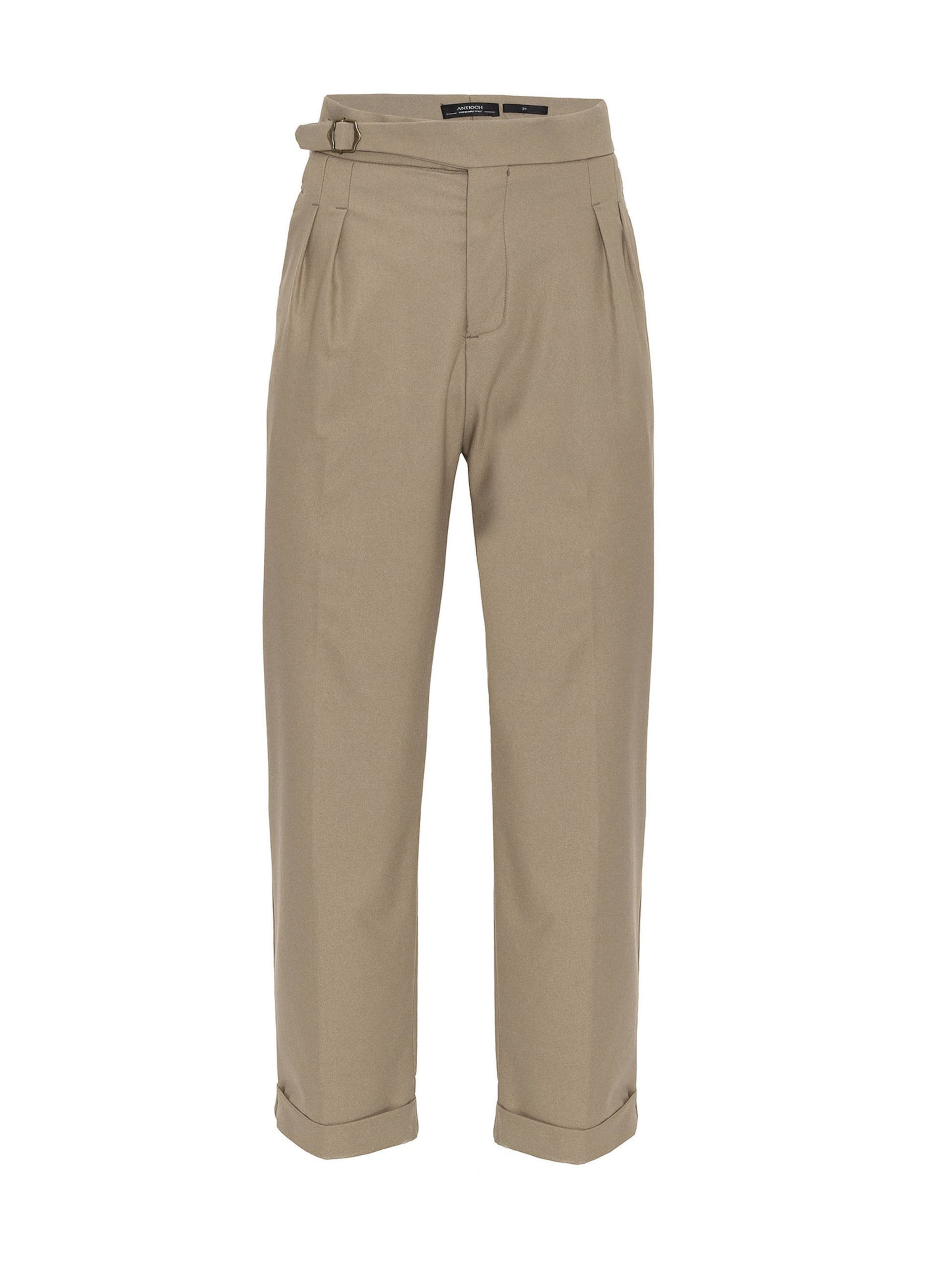 Loosefit Pantaloni con pieghe di Antioch in beige: frontale