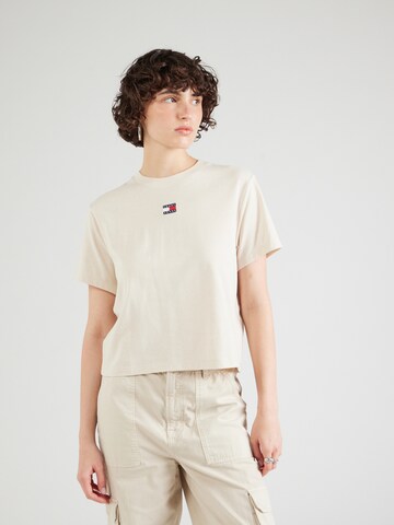 Tricou de la Tommy Jeans pe bej: față