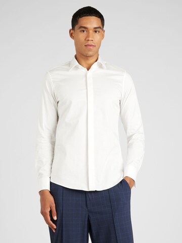 JOOP! Slim fit Koszula 'Pitu' w kolorze beżowy: przód
