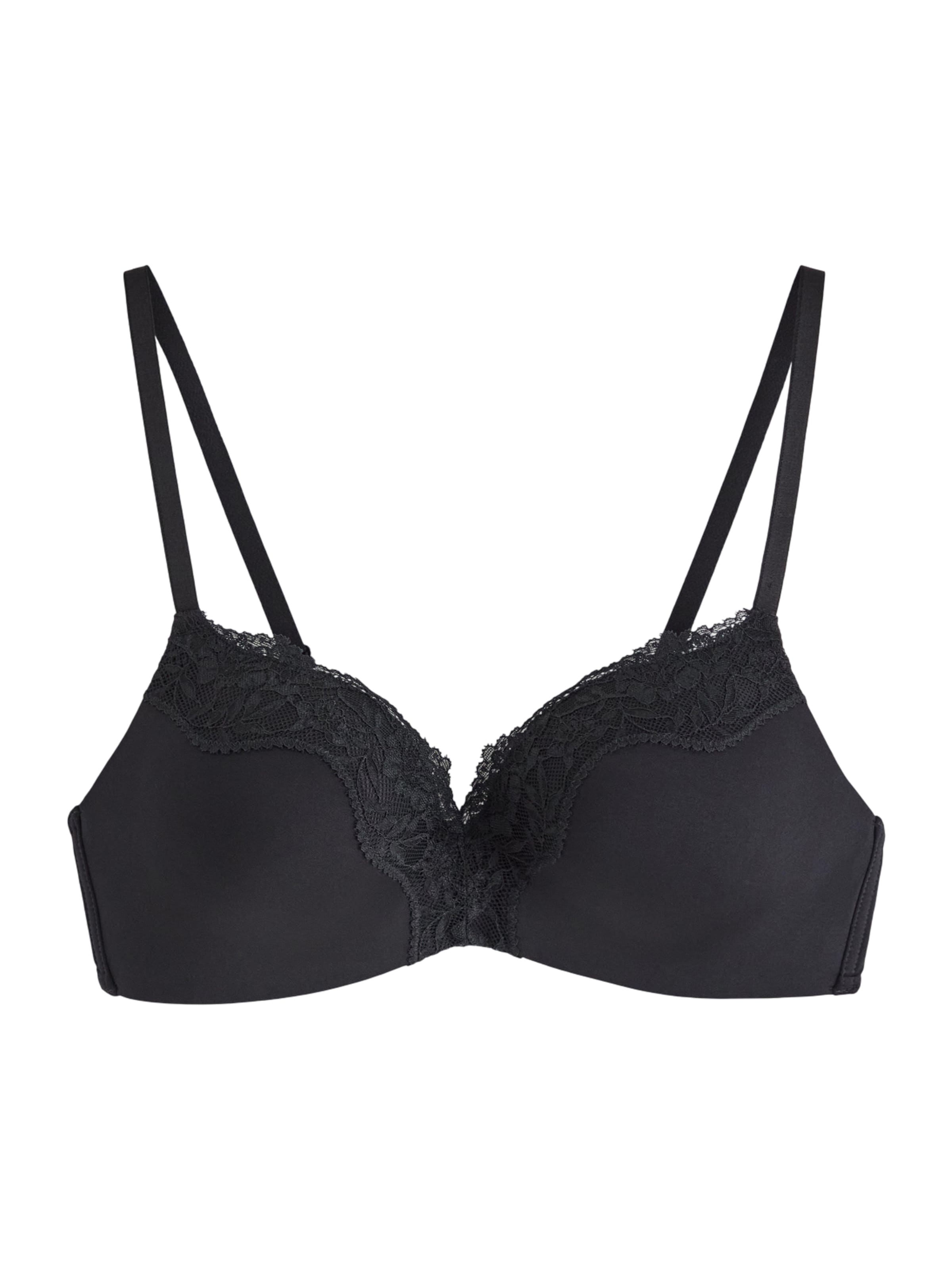 Lindex T-shirt Bra 'Flora' in Black: front