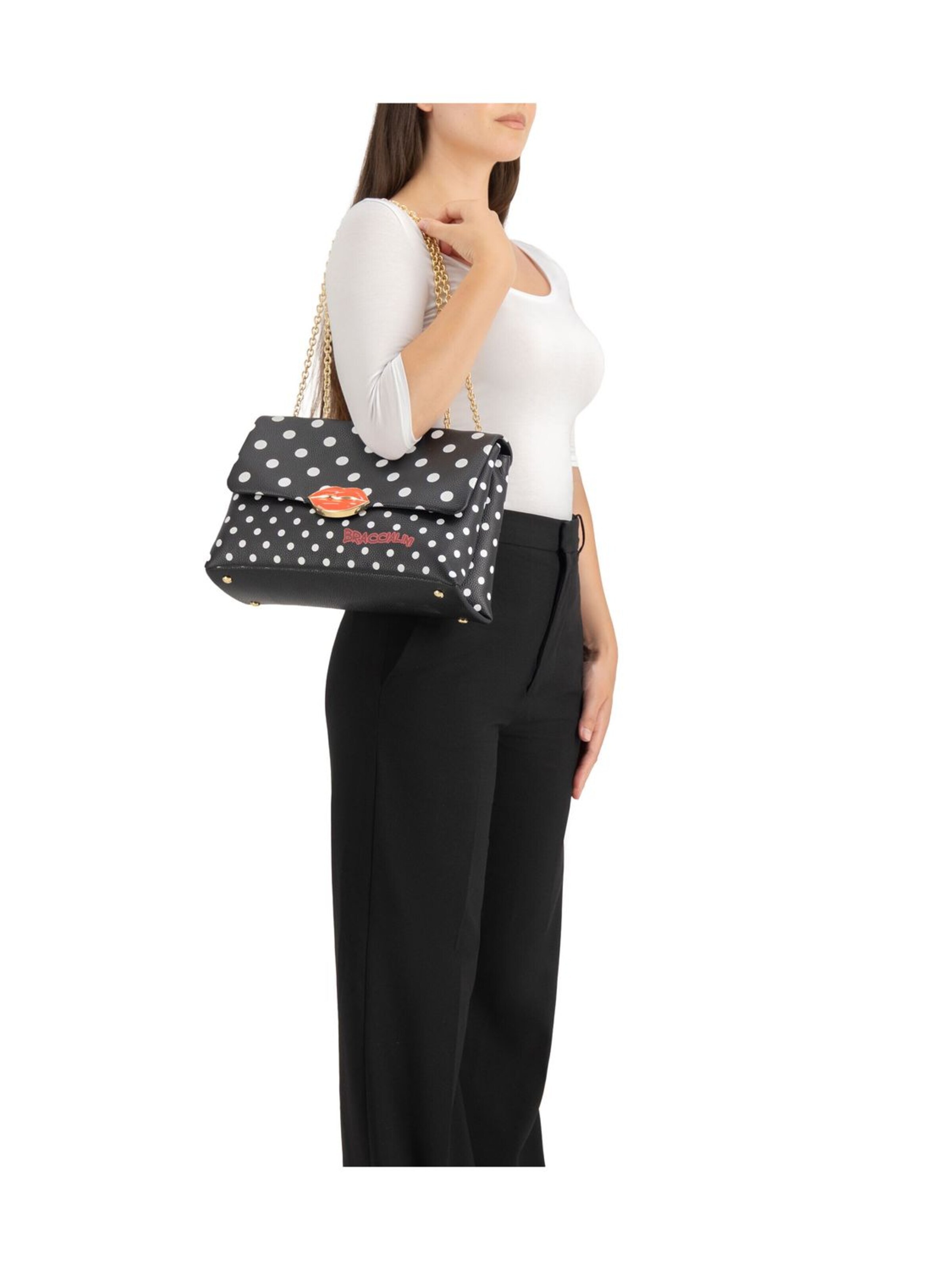 Braccialini - Bolso de hombro 'Kiss' en negro