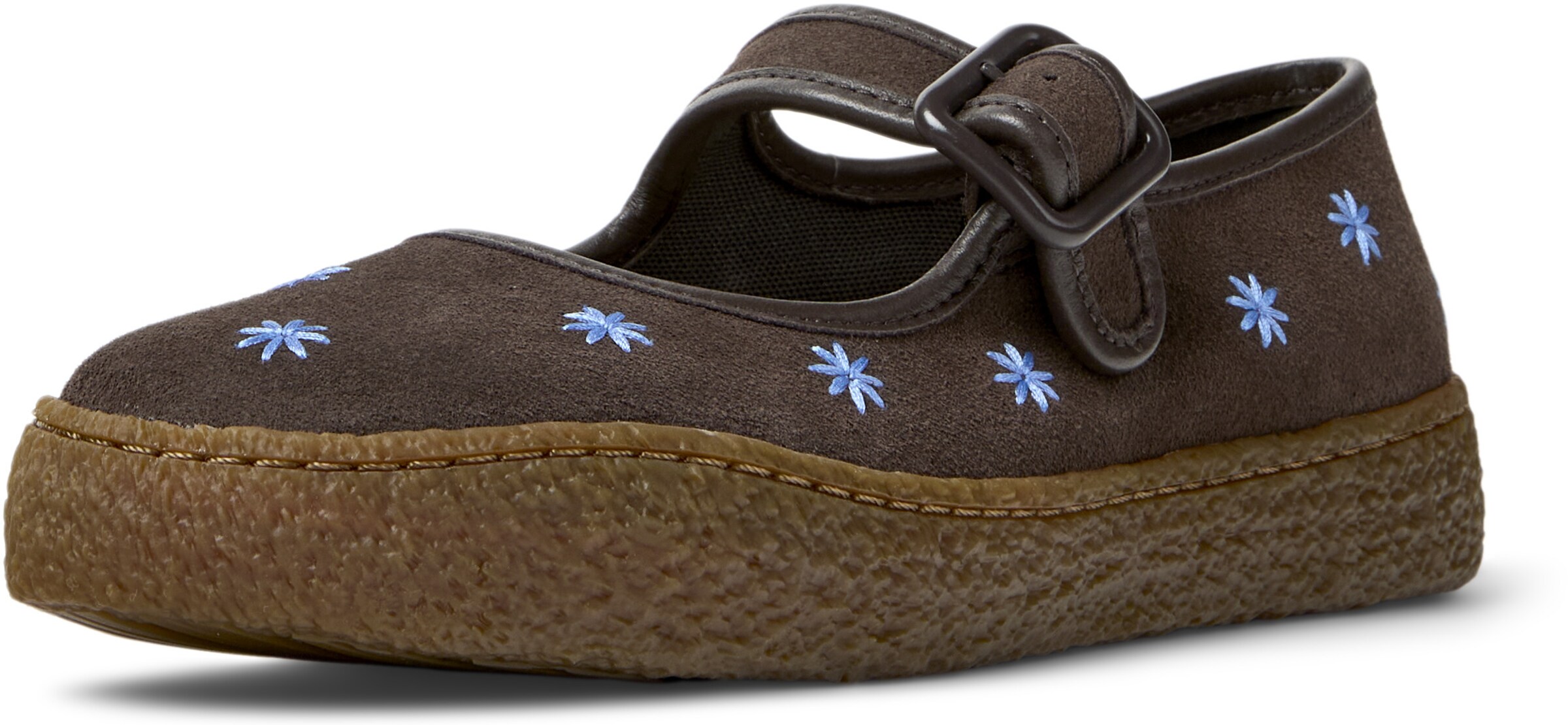 Ballerina con cinturino 'Peu Terreno' di CAMPER in blu: frontale