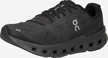 On Running shoe in Black: front