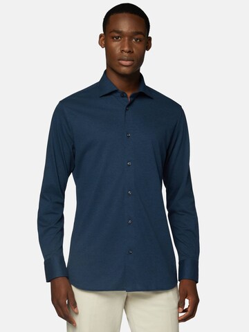 Coupe regular Chemise Boggi Milano en bleu : devant