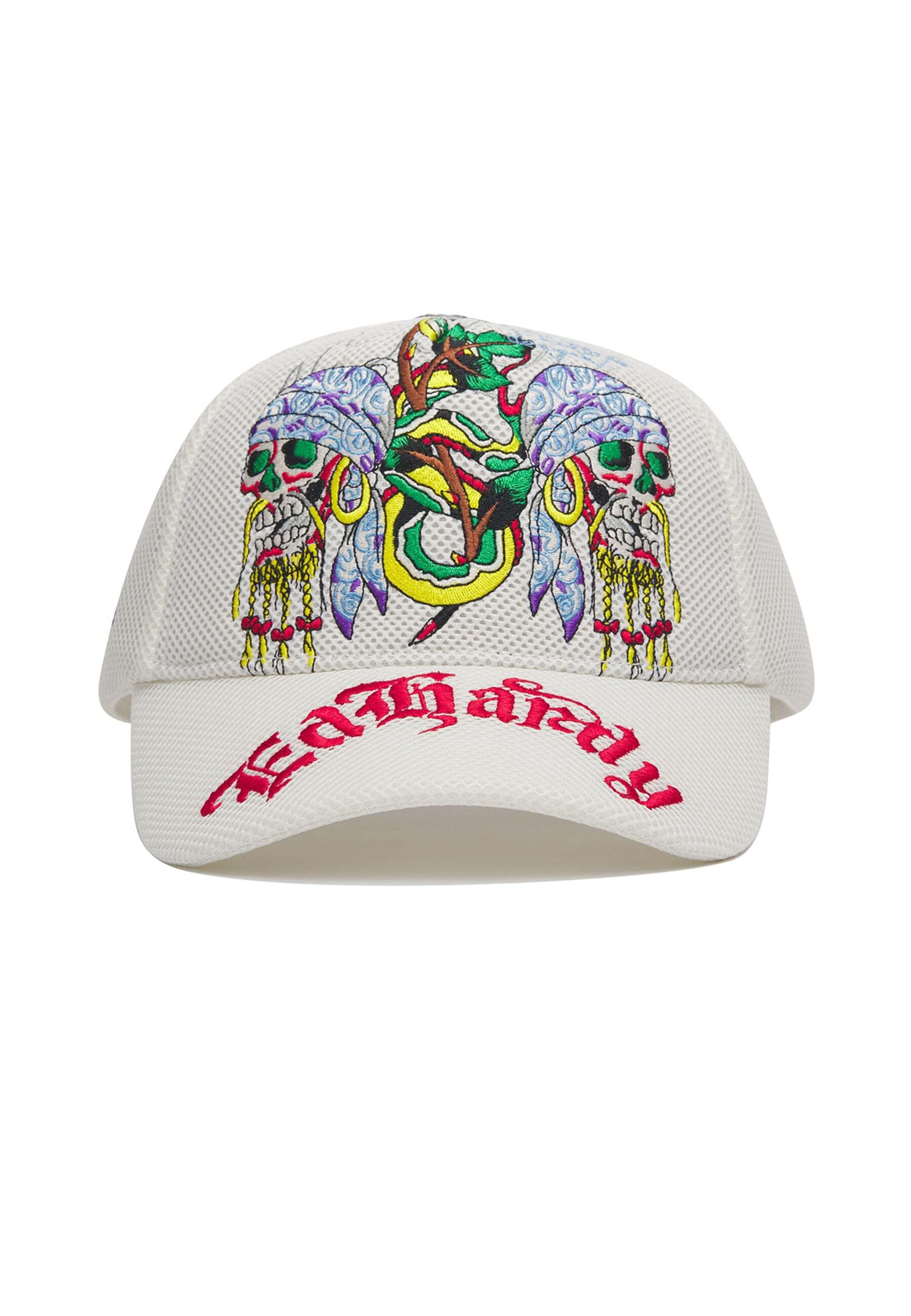 Casquette 'Pirates Airtex' Ed Hardy en blanc