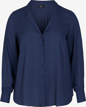 Zizzi Blouse 'Elucia' in Blauw: voorkant