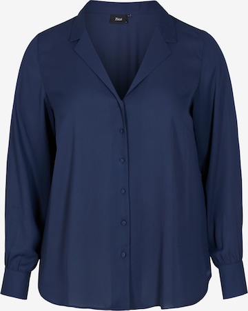 Zizzi - Blusa 'Elucia' em azul: frente