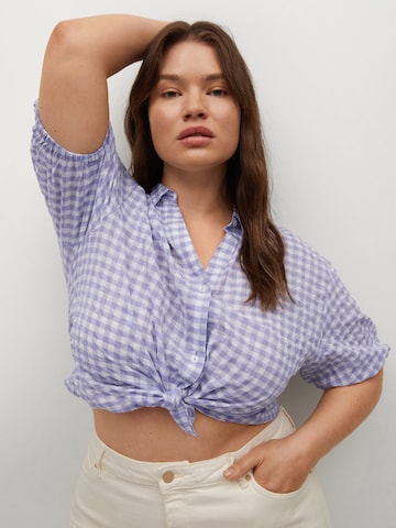 MANGO Bluse 'Vichy' in Lila