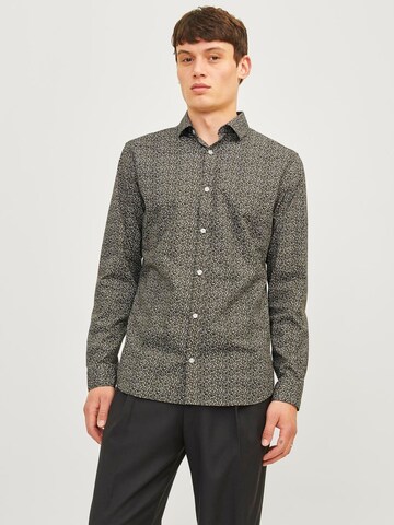 JACK & JONES Slim fit Πουκάμισο 'JPRBlackpool' σε γκρι: μπροστά