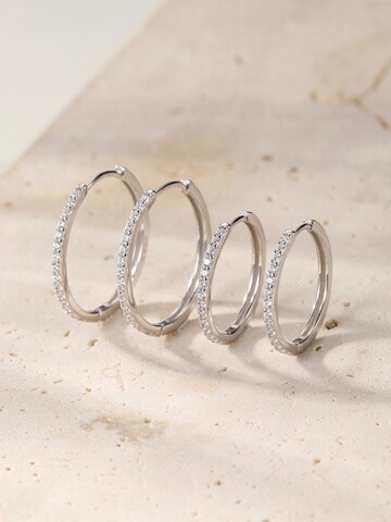 Orecchini 'Clear Trio' di Hey Happiness in argento