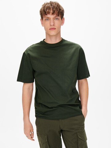 Only & Sons T-Shirt 'Fred' in Grün