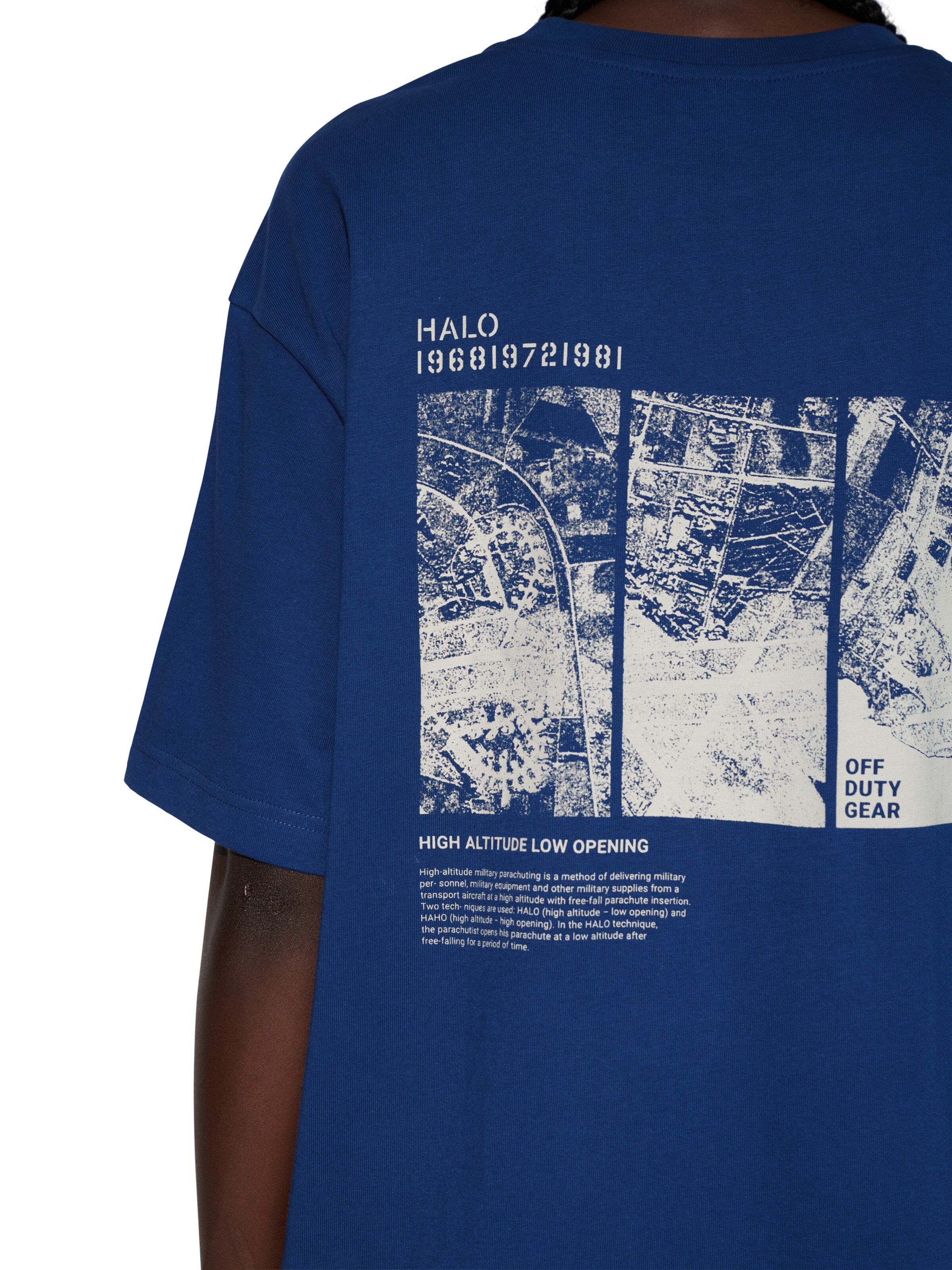 HALO Shirt 'Map' in Blauw