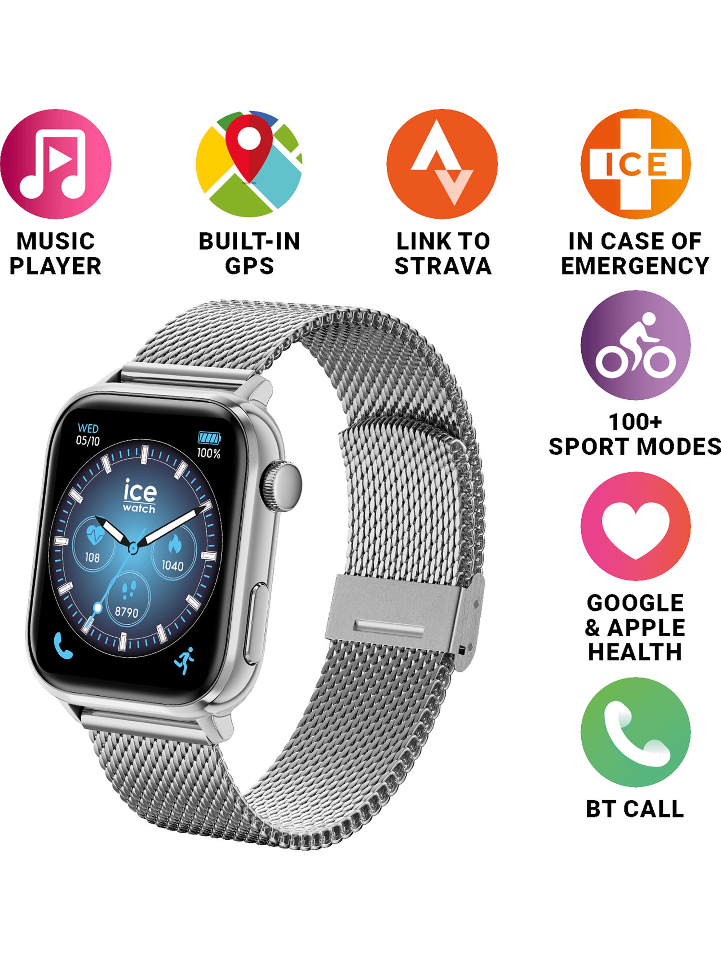 ICE WATCH Digitaluhr in Silber