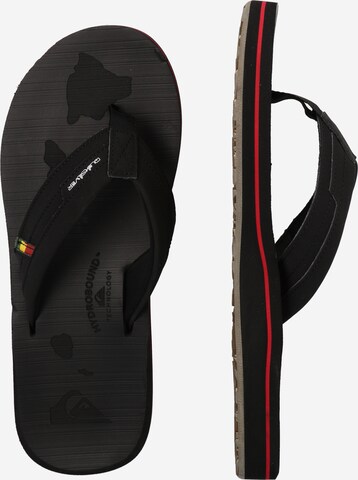 QUIKSILVER Zehentrenner 'ISLAND OASIS SQUISH' in Schwarz