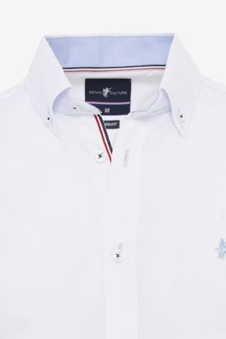DENIM CULTURE Regular fit Button Up Shirt 'JADON' in White