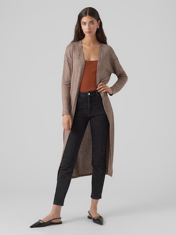 VERO MODA Knitted Coat 'BRIANNA' in Brown: front