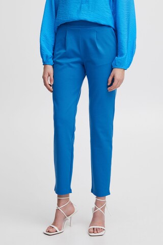 b.young Tapered Pleat-Front Pants 'Rizetta' in Blue: front