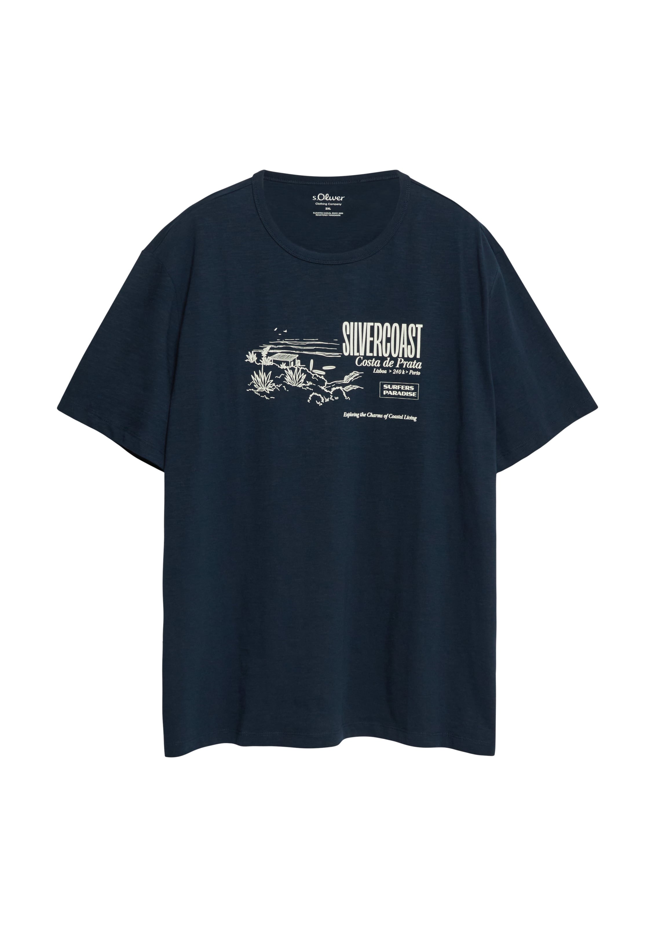 s.Oliver Men Big Sizes T-Shirt in Blau: Vorderseite