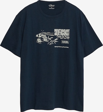 s.Oliver Men Big Sizes T-Shirt in Blau: Vorderseite
