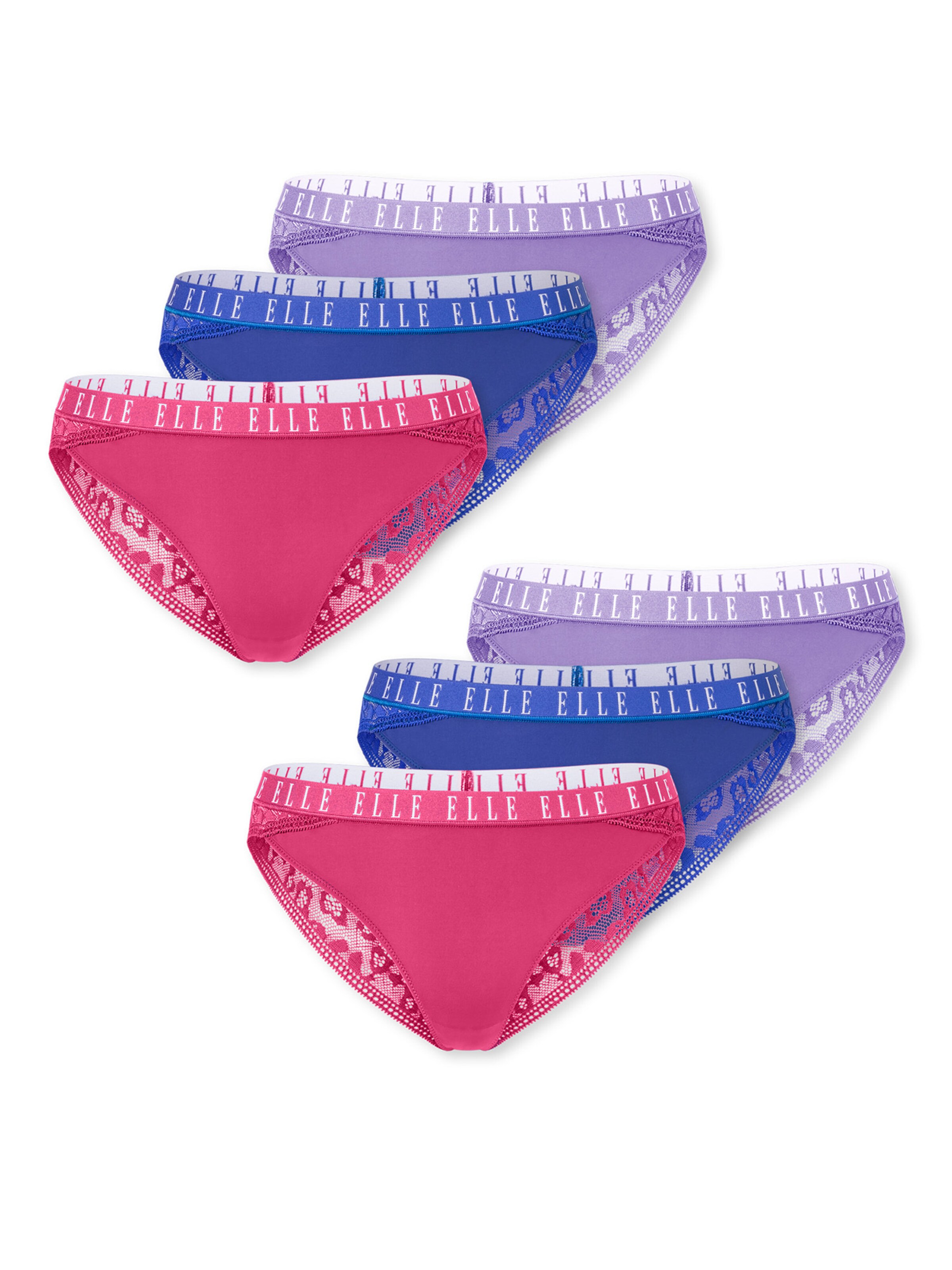 ELLE Slip ' ELLE LACE ' in Mixed colours: front