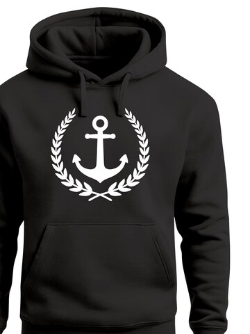 Neverless Sweatshirt 'Anker Captain'‌‌‌‌ in Schwarz
