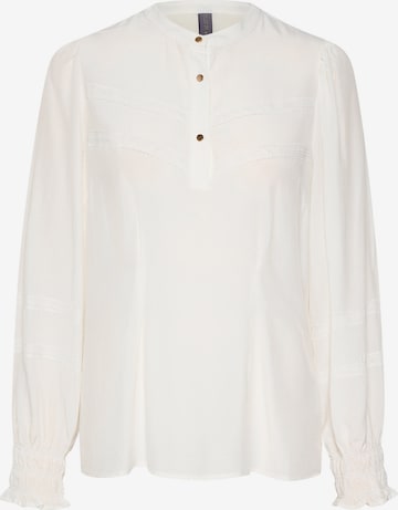 CULTURE - Blusa 'Asmine' en blanco: frente