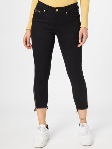 MAC Skinny Fit Дънки 'Rich' в черно: отпред