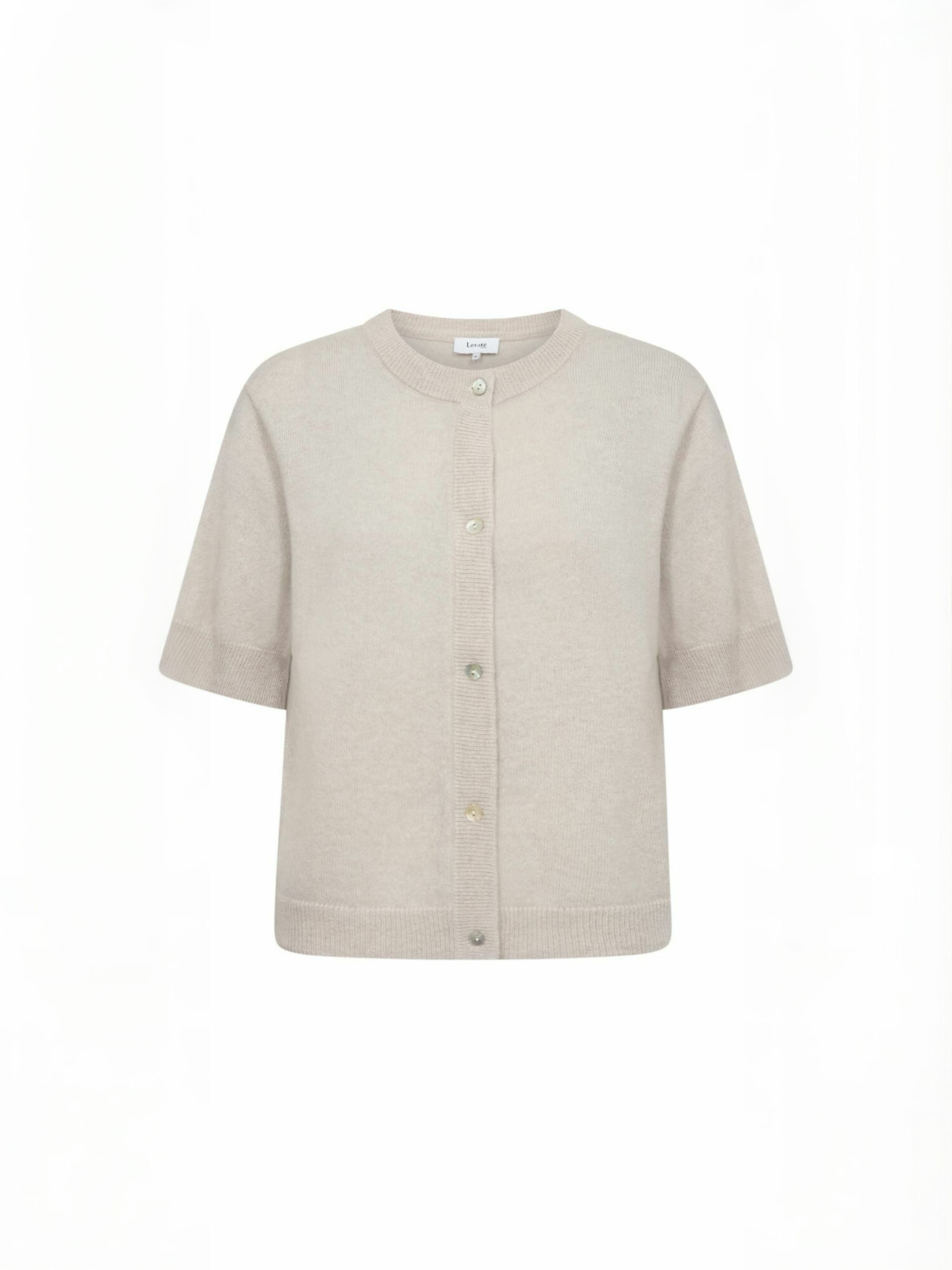 Levete Room Cardigan ' LR-ELOISE ' in Beige: Vorderseite