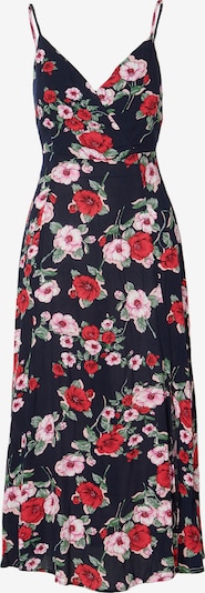 Rochie de vară pe 40 KOROSHI pe bleumarin / verde / roz / roșu, Vizualizare produs
