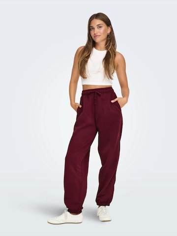 ONLY Конический (Tapered) Штаны 'ONLBEST' в Красный