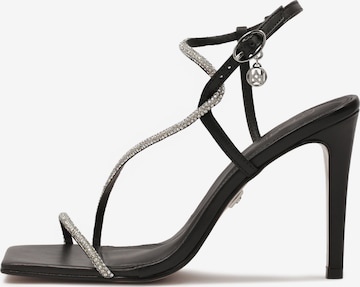 Kazar Sandals in Black: front