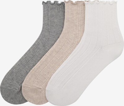 Pull&Bear Chaussettes en nude / gris / blanc, Vue avec produit