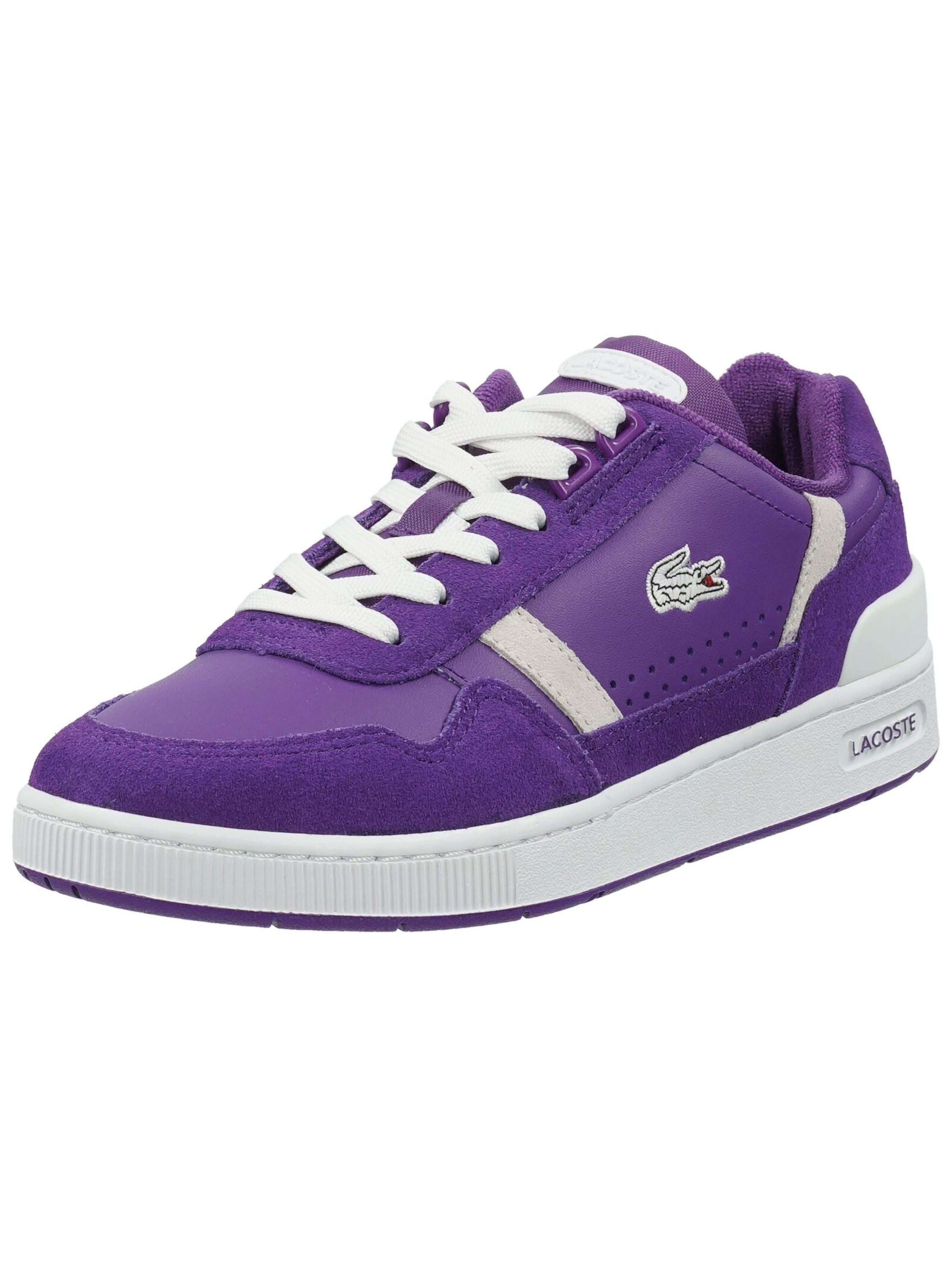 Baskets basses LACOSTE en violet : devant