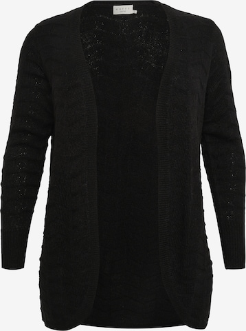 KAFFE CURVE Knit cardigan 'KC Emana' in Black: front