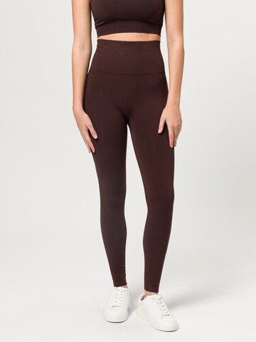 Skinny Leggings 'Sync Leggings' Les Lunes en marron : devant
